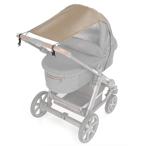 Zamboo Universal Sonnensegel - verstellbarer Kinderwagen Sonnenschutz mit UV Schutz 50 - flexibles Sonnenverdeck f&uuml;r Babywanne - Beige